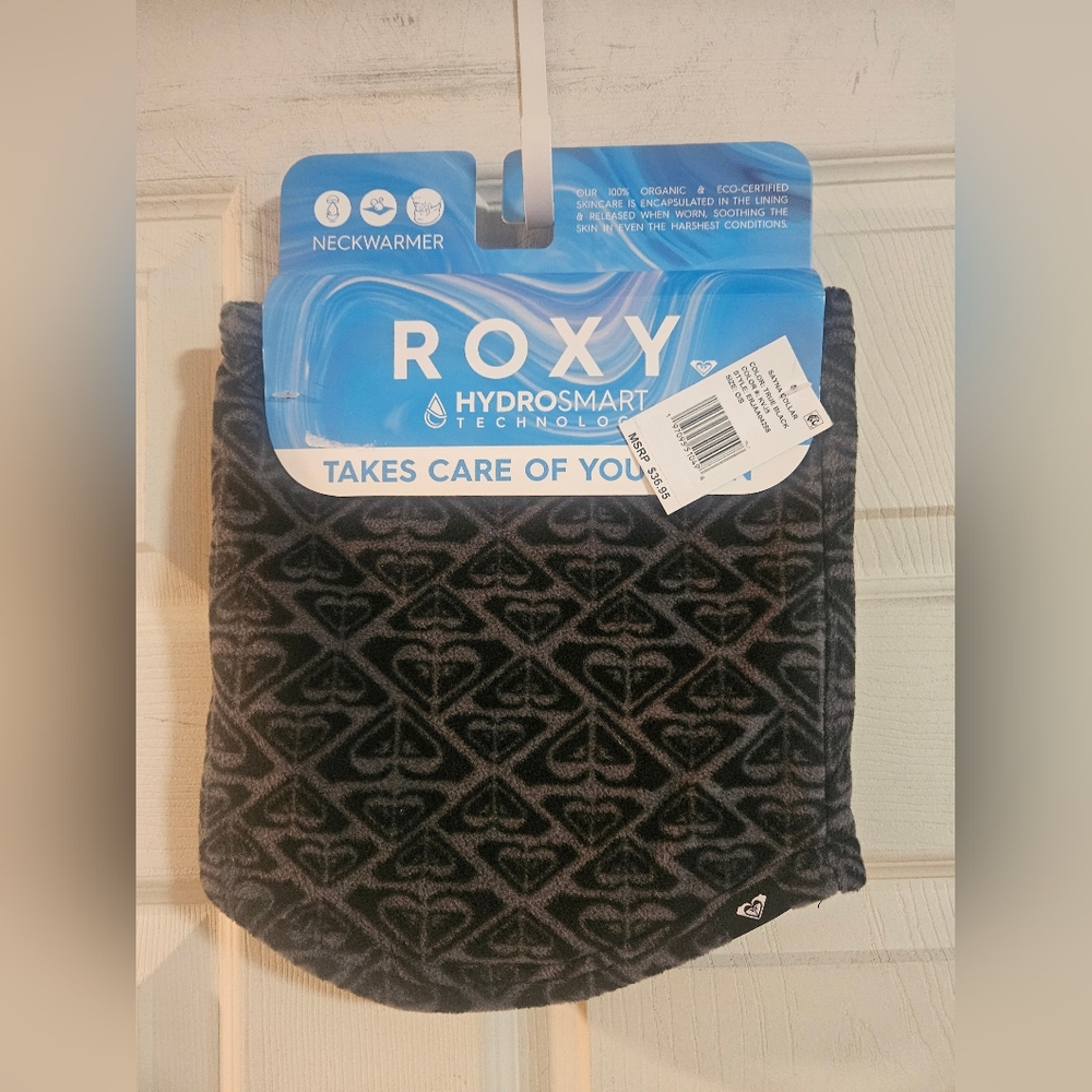 Roxy Sayna Collar: NECKWARMER: BLACK/GRAY: NEW WITH TAGS: ONE SIZE FITS MOST